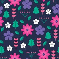 Flat Design Floral Pattern vector