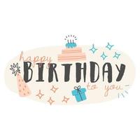 ilustración de tarjeta de felicitación para un cumpleaños vector
