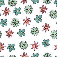 Doodled Flowers Pattern vector