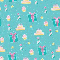 Super Colorful Birthday Pattern vector