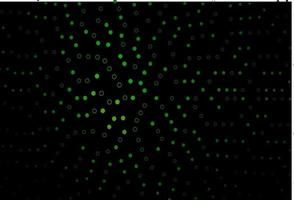 Dark Green vector backdrop with dots.