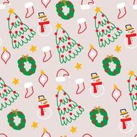 Colorful Seamless Christmas Pattern vector