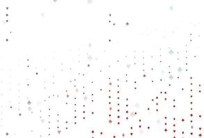 Light Green, Red vector pattern with symbol of cards.