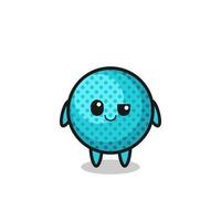 spiky ball cartoon with an arrogant expression vector