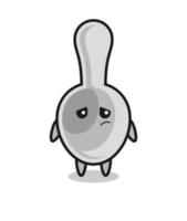 the lazy gesture of spoon cartoon character vector