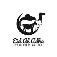Eid al adha logo design vector