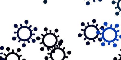 Light blue vector pattern with coronavirus elements.