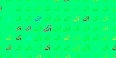 Light green vector pattern with feminism elements.