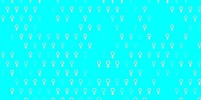 Light Green vector pattern with feminism elements.