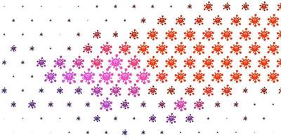 Light Pink, Red vector pattern with coronavirus elements.