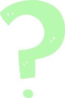 flat color illustration of question mark vector