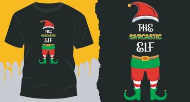 Best Elf T-Shirt Design vector