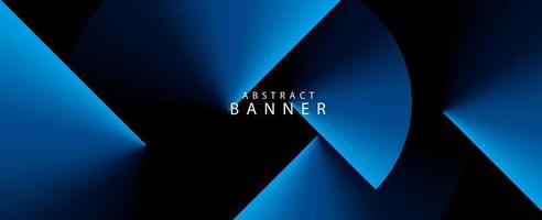 Abstract blue geometric design banner background vector