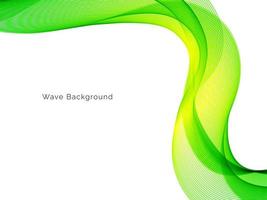 Abstract green decorative stylish modern wave design background vector