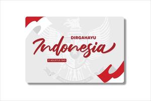 Happy Indonesia Independence Day Banner Design, Garuda Pancasila, Hari Pahlawan vector