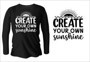 crea tu propio diseño de camiseta de sol con vector