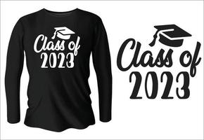 Class of 2023  t-shirt design with vector