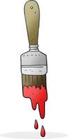 freehand drawn cartoon paint brush vector