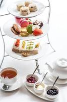 afternoon tea on white background photo