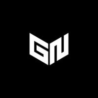 GN letter logo design with black background in illustrator. Vector logo, calligraphy designs for logo, Poster, Invitation, etc.