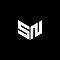 SN letter logo design with black background in illustrator, cube logo, vector logo, modern alphabet font overlap style. calligraphy designs for logo, Poster, Invitation, etc.