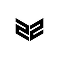 diseño de logotipo de letra zz con fondo blanco en ilustrador, logotipo de cubo, logotipo de vector, estilo de superposición de fuente de alfabeto moderno. diseños de caligrafía para logo, afiche, invitación, etc. vector
