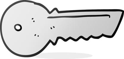 freehand drawn cartoon door key vector