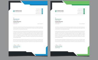 Clean creative simple elegant corporate company modern professional real estate construction business letterhead template design. vector