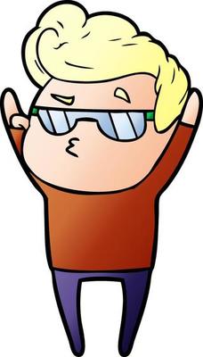cartoon cool guy