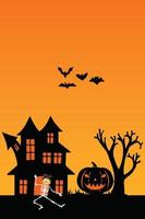 party at home on halloween night vector