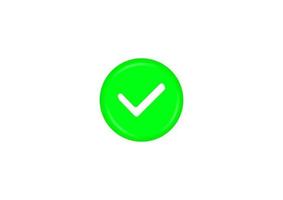 3D Checkmark Icon Button vector