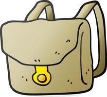 freehand drawn cartoon backpack vector