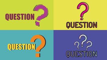 set question quote in different style icon vector illustration EPS10