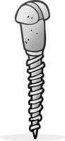 freehand drawn cartoon screw vector