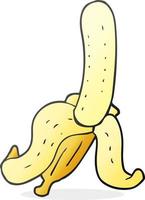 Plátano de dibujos animados dibujados a mano alzada vector