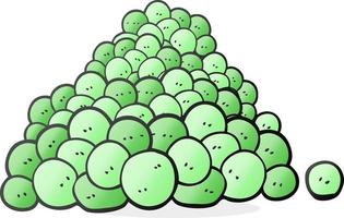 freehand drawn cartoon peas in pod vector