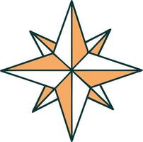 iconic tattoo style image of a star vector