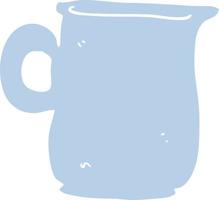 flat color illustration of milk jug vector
