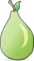 freehand drawn cartoon pear vector