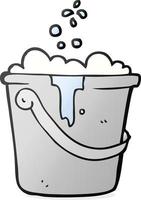 freehand drawn cartoon cleaning bucket vector