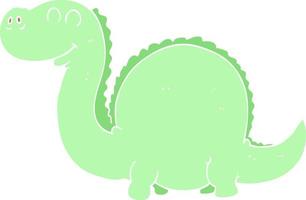 flat color illustration of dinosaur vector