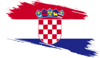 Croatia flag with grunge texture png