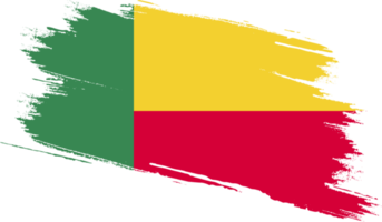 Benin flag with grunge texture png