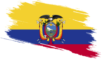 Ecuador flagga med grunge textur png