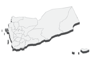 Ilustración de mapa 3d de Yemen png