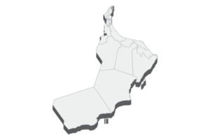 illustration de carte 3d d'oman png