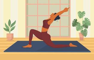 Yoga Activities at Home vector