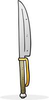 cuchillo de dibujos animados dibujados a mano alzada vector
