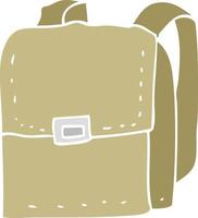 flat color illustration of bag vector