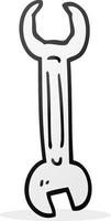 freehand drawn cartoon spanner vector